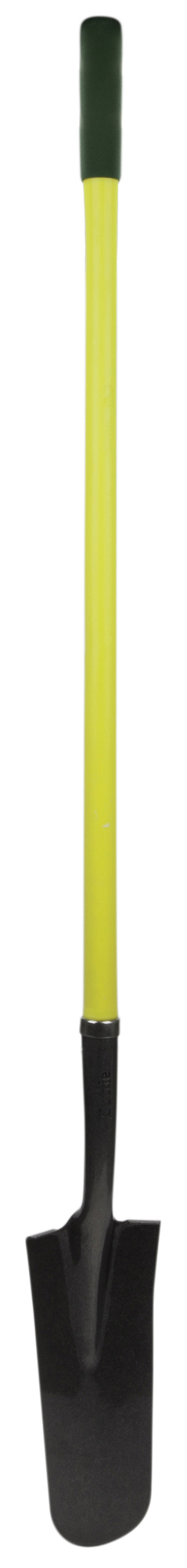 Shovel, 14 in. blade width, 48 in. handle length, Drain Spade shovel type, Fiberglass handle