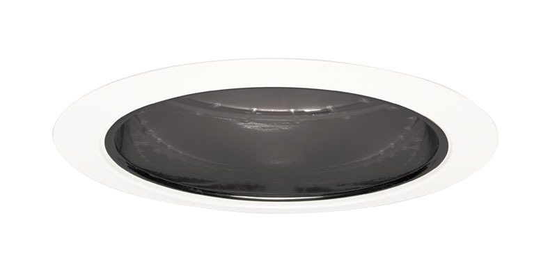 Juno 5-inch Downlight Trim, Black Alzak Cone with White Trim Ring