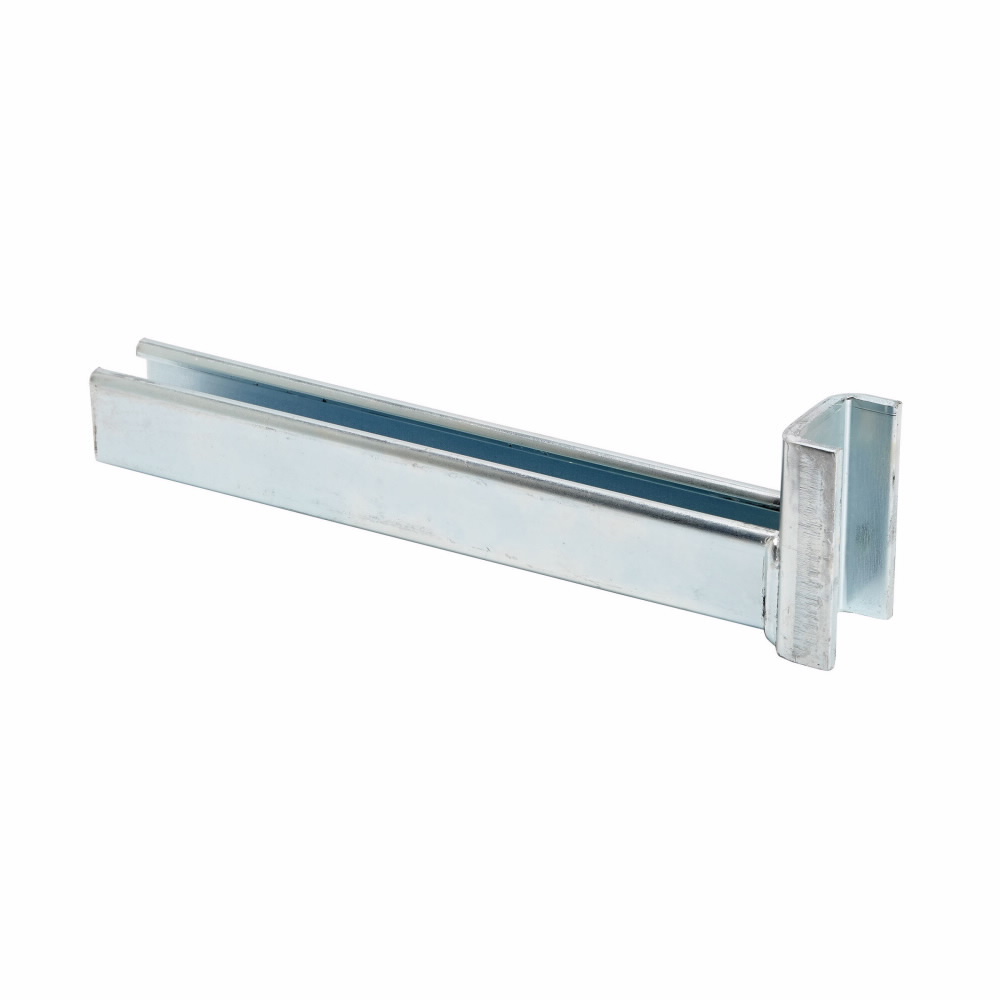 Eaton B-Line series clevis bracket, 3.5" H x 12" L x 1.62" W, Steel, Electro-plated, Clevis bracket upward opening