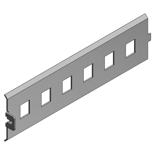 Data Panel Cover, 6 Omnijack or Keystone Jacks, Galvanized Steel