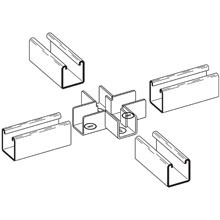 Eaton B-Line series joiner, 1.62" H x 4.5" L x 1.62" W, Steel material, 12 gauge, Cross strut joiner