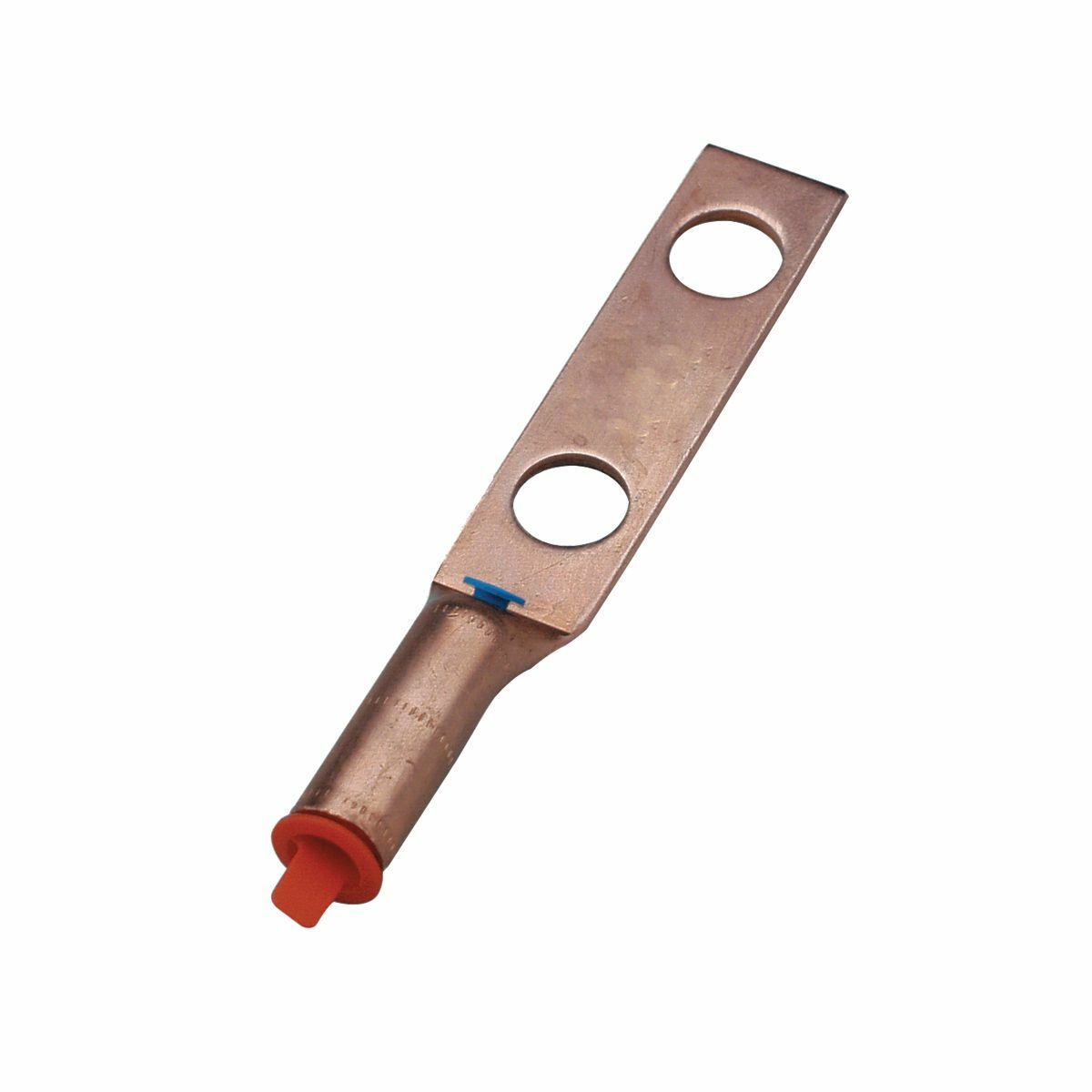 HYLUG? Copper Compression Terminal for Grounding; 2-Hole; 1/2" Stud; 1-3/4" Spacing; Long Barrel; Accommodates: #6 AWG.