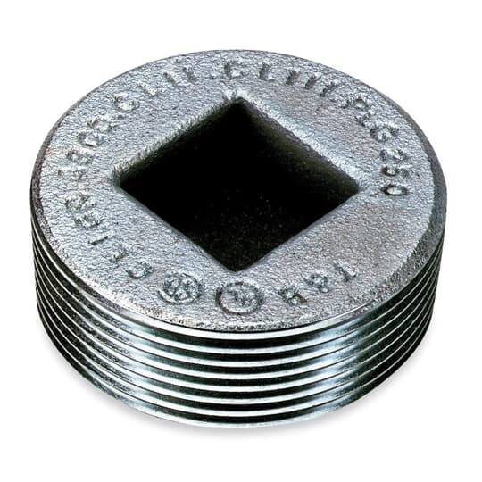 Recessed Plugs, Gray Iron, Threads (NPT) 1-1/4 Inch with Flush Head for Hazardous and Non Hazardous Locations
