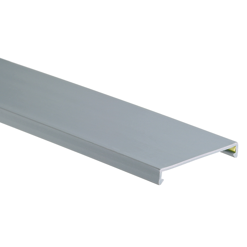 Hinged Duct Cover, PVC,1.5W X 6FT,Light G