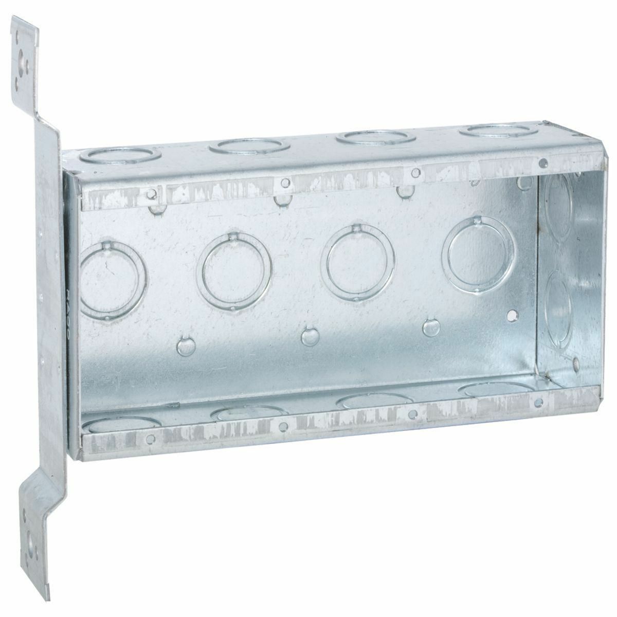 Multi-Device Sw. Bx., 2-1/2 In. Dp. - Welded w/Conduit KO's, 3-Gang,1/2In. Setback