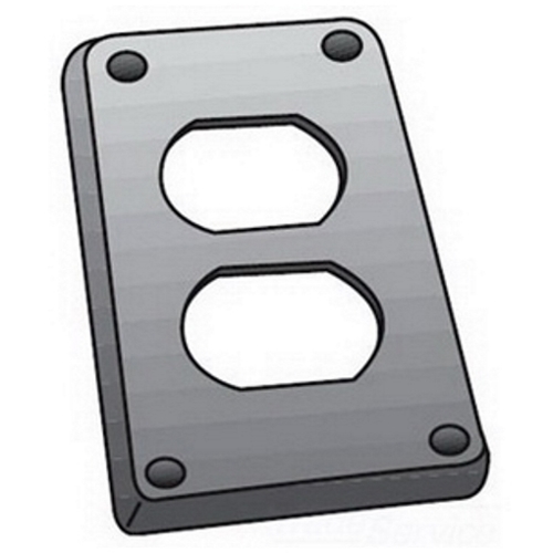 OZ-Gedney Type FS-1 Flat Cast Device Box Cover, Cast Iron Or Gray Iron, Finish: Zinc Electroplated, Number Of Outlet: (1) Duplex Receptacle, Device Box Mounting, No, Third Party Certification: UL File Number E-18095, CSA 009795, Applicable Th