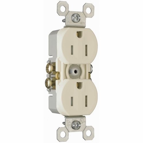 Tamper-Resistant, Duplex Grounding Receptacle meets 2008 National Electrical Code Tamper-Resistant requirements. It protects children: patented shutter system helps prevent improper insertion of foreign objects. It has high-impact resistant thermoplastic construction and superior protection than traditional outlet caps or protection plates. 15 amp, 125 volt. Light Almond.