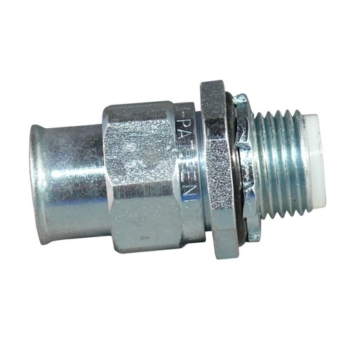Flexible Non-Metallic Straight Type A Liquidtight Connector, 1-1/2 inch, Neoprene O-Ring/Nylon Ferrule