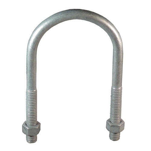 U-Bolt with Hex Nut, 2 inch, Malleable Iron, Mechanically Galvanized