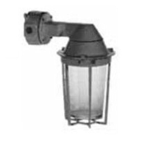Incandescent Luminaire, Enclosed/Gasketed, 277 VAC, 60 to 200 W Fixture, Incandescent Lamp, 60 to 200 W Lamp, A23 Medium Lamp Base, 1 Lamp, Natural Finish Prismatic Glass Lens, NEMA 4X Enclosure, Wall Mounting, Copper Free Aluminum Housing Material, Epoxy Powder Coated Housing Finish, 3-1/4 in H x 6-1/4 in W Dimensions