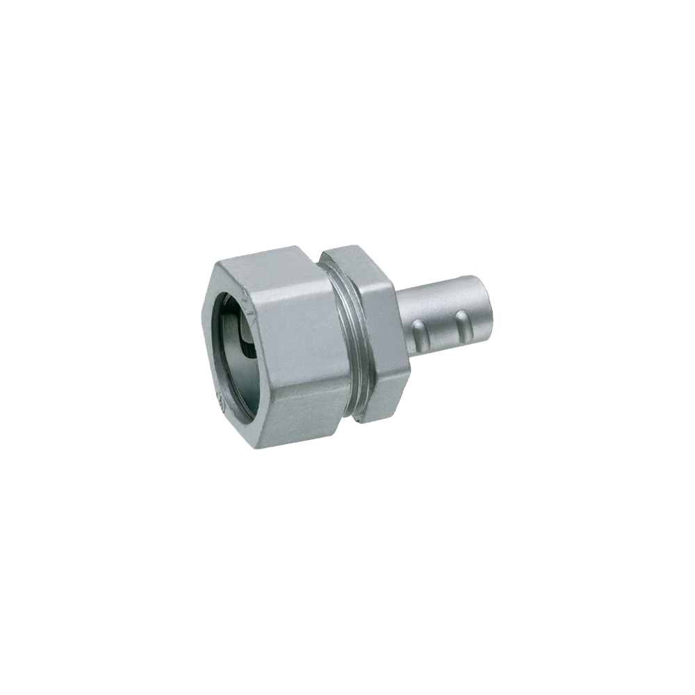 Combination coupling, emt compression to flexible metal conduit, trade size 1". Zinc die-cast.