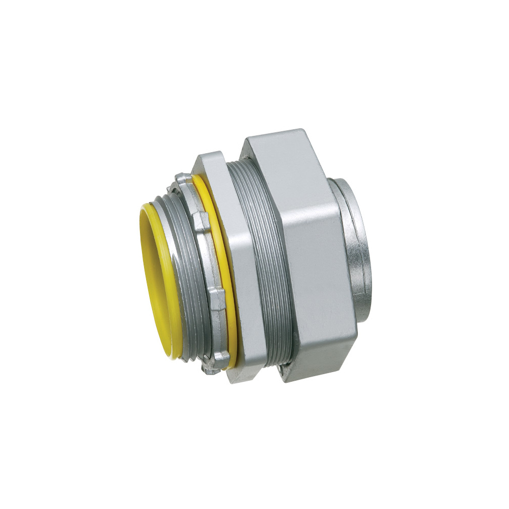 Straight, zinc die-cast connector for use with metallic or non metallic liquid tight conduit type B only. 4" Trade Size.