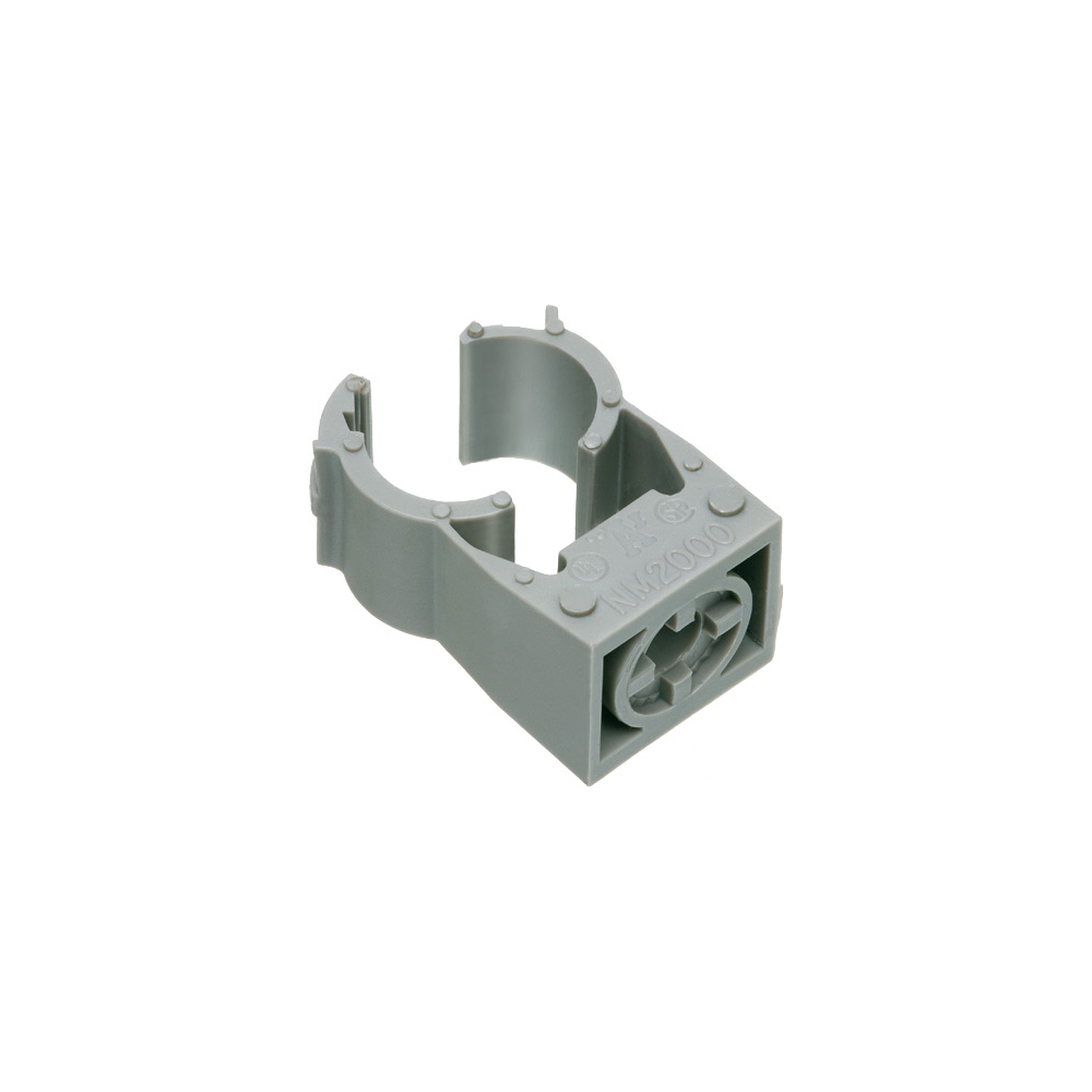 Strut Clip for conduit on Arlington's non metallic QuickLatch pipe hangers. For 1/2" EMT or 3/8" Liquid Tight or 3/8" copper pipe.