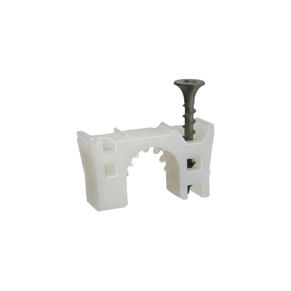 Non metallic stackable AC MCI Flex cable strap. Holds up to 5 runs of cable on wood or steel studs. Can be used in environmental air handling spaces. Can be used for support and positioning.