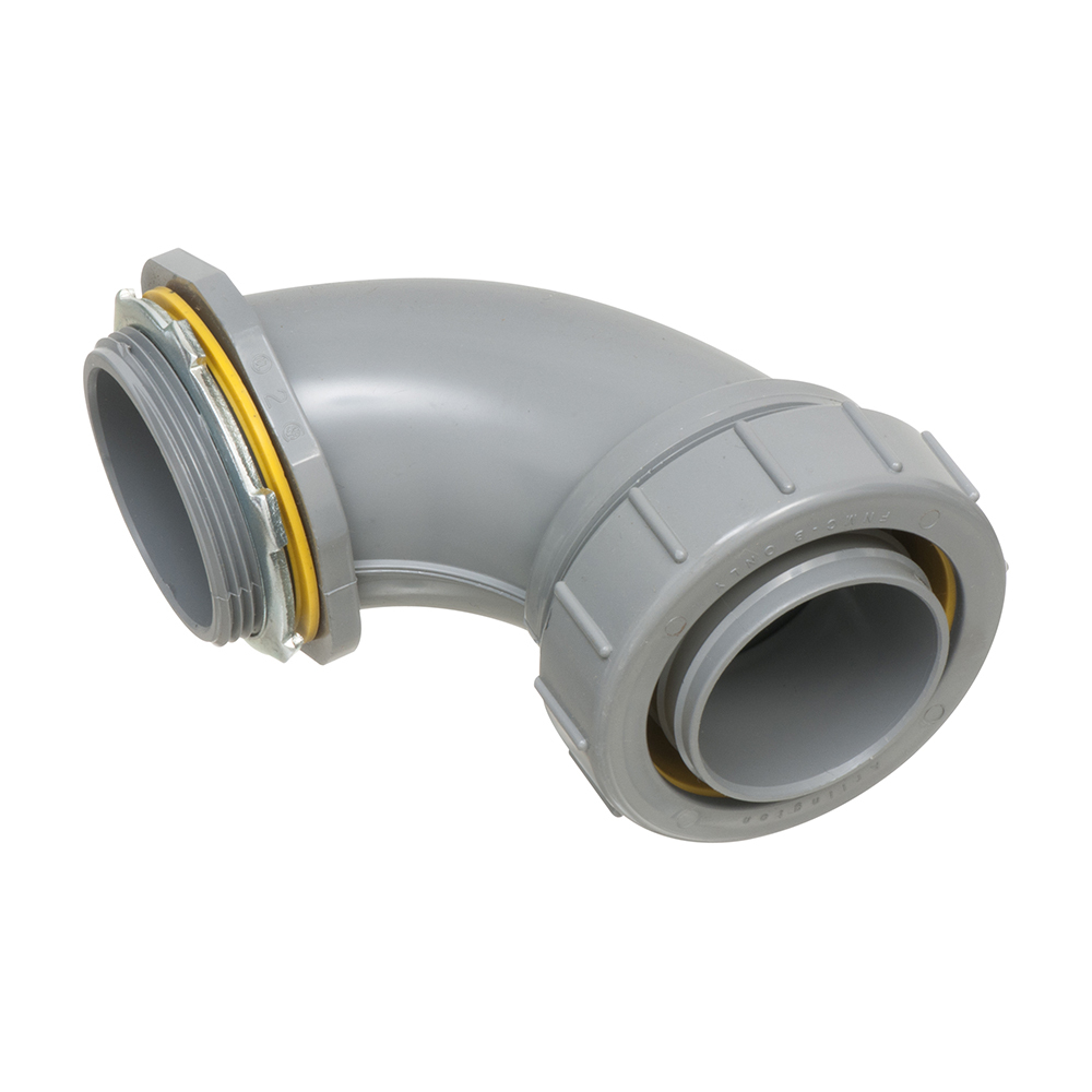 Non Metallic 90 degree connector for use with non metallic liquid tight conduit type B only. 2" Trade Size.