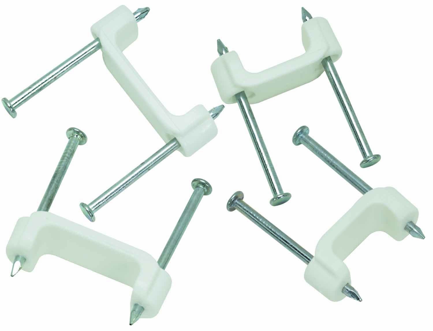 IDEAL, Cable Staple, Cable Type: ROMEX, Non-Metallic And Underground Feeder Cable, Staple Size: 1/2 IN, Material: Smooth Plastic, Color: White, Insulation: Insulated, Finish: Zinc-Plated Nails