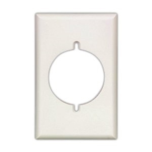 Eaton Power outlet and locking wallplate, Ivory, 2.15" Hole Cutout, Thermoset, Two- gang, Standard, ED Box