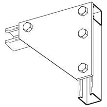 FOUR HOLE CORNER GUSSET PLT, GR