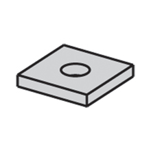 NO TWIST SQUARE WASHER, 13/16-IN. HOLE, 3/4-IN. BOLT, ZINC PLATED