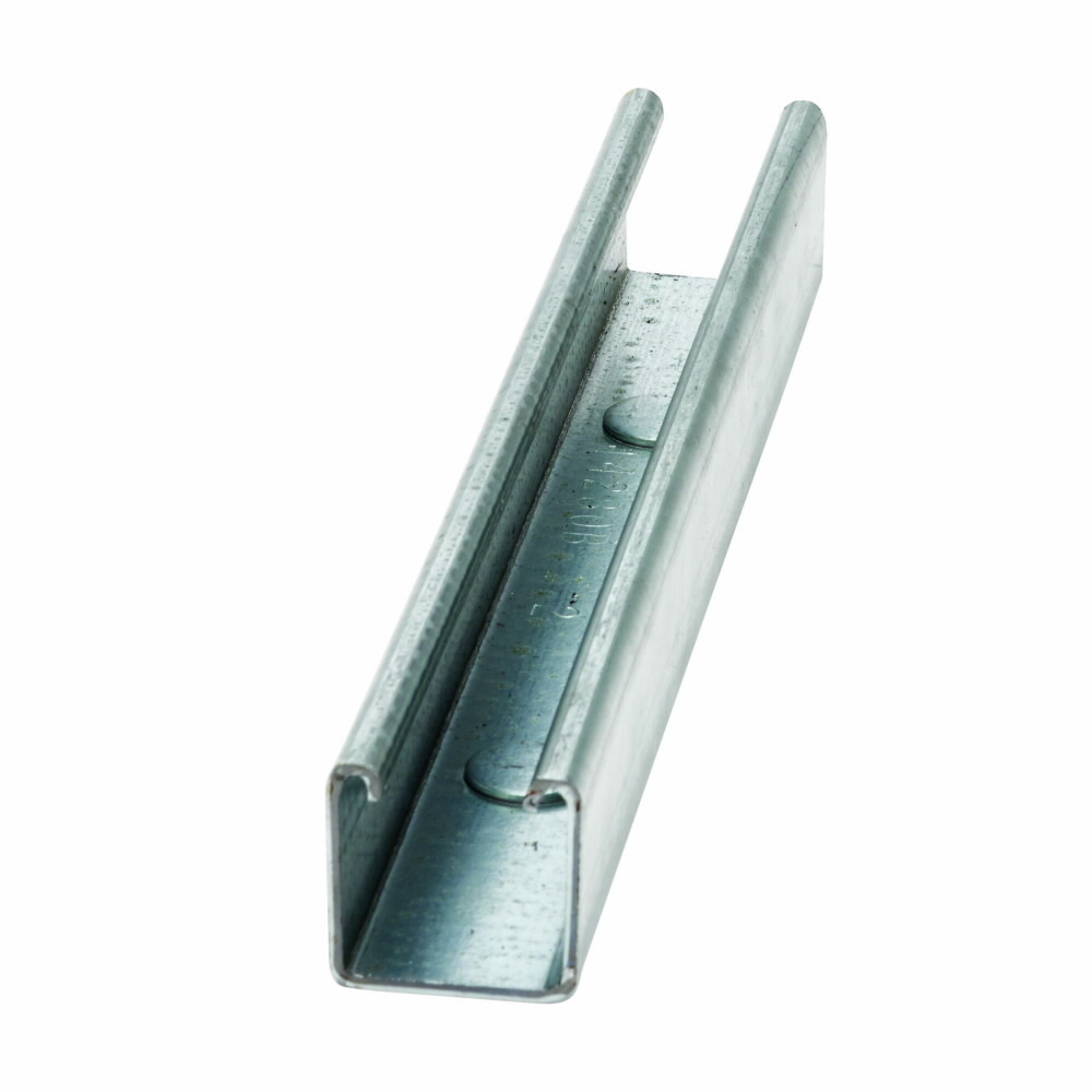 CHNL, 1 5/8" X 1 5/8", 7/8" KNOCKOUTS, 12 GA, 120", GLV