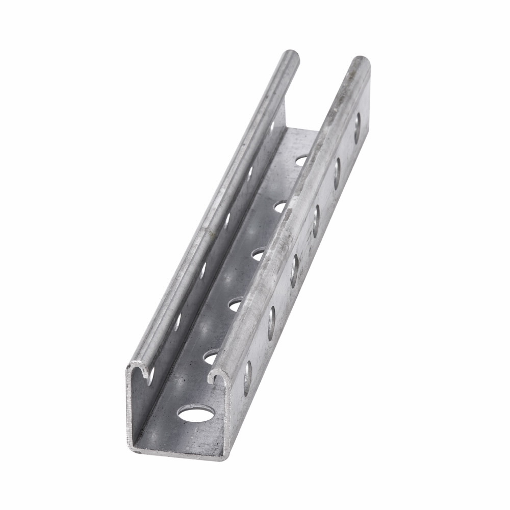 CHNL, 1 5/8" X 1 5/8", 9/16" SLTD HOLES, 12 GA, 120