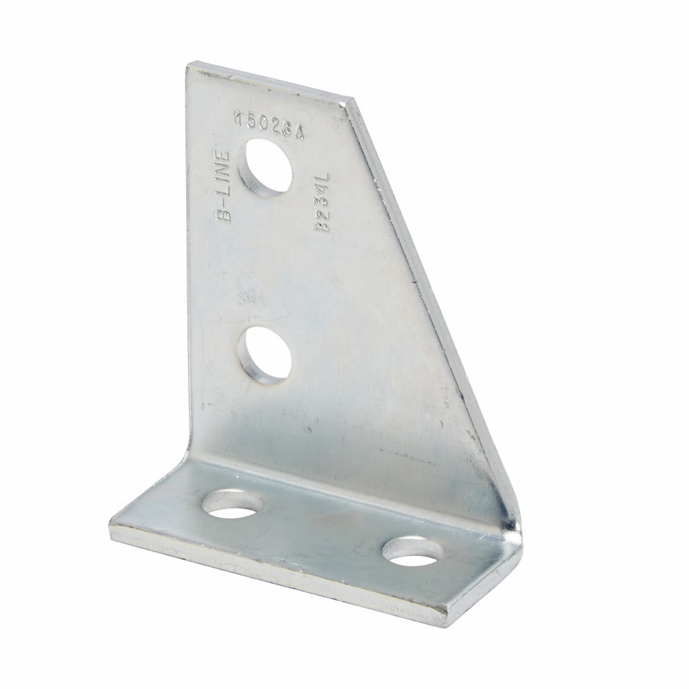 FOUR HOLE CORNER GUSSET, RIGHT HAND, ZN PLTD