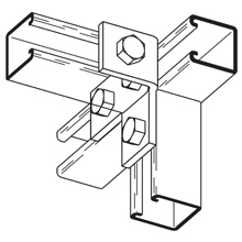 THREE HOLE OFFSET BENT ANGLE, LEFT HAND, ZINC PLATED