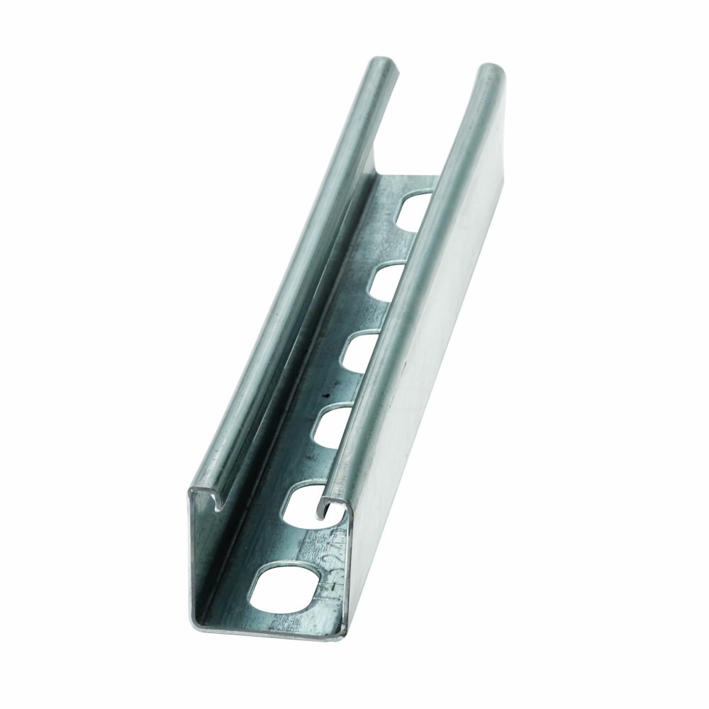 CHNL, 1 5/8" X 1 5/8", 9/16" X 1 1/8" S-HOLES, 14 GA, 240