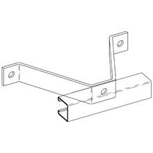 WALL LADDER BRKT, 10 3/8", ZN PLTD