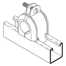 Eaton B-Line series Insulclamp cable clamp, 1.12" H x 0.375" D, Steel, Electro-plated