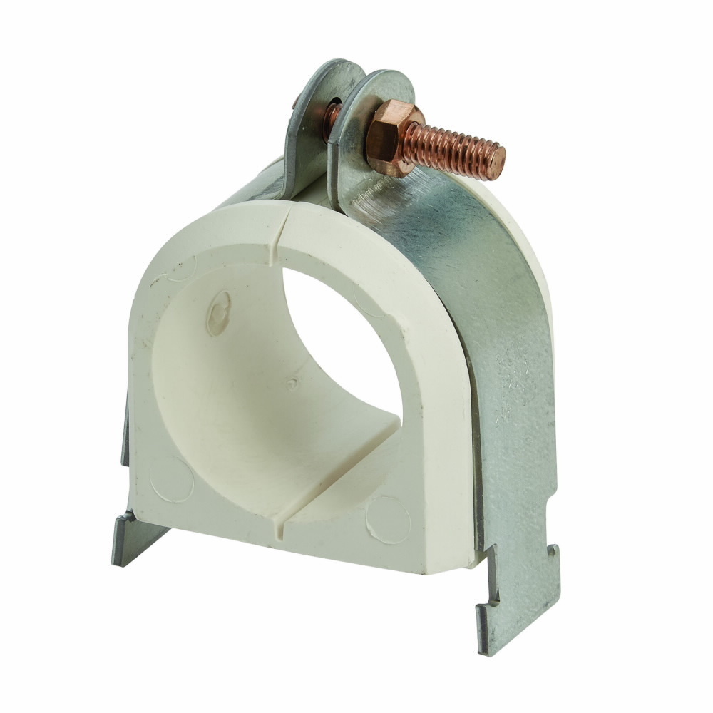 Eaton B-Line series Insulclamp cable clamp, 1.62" H x 1.125" D, Steel, Electro-plated