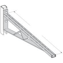 BRACED SGL BRKT, 36", GR