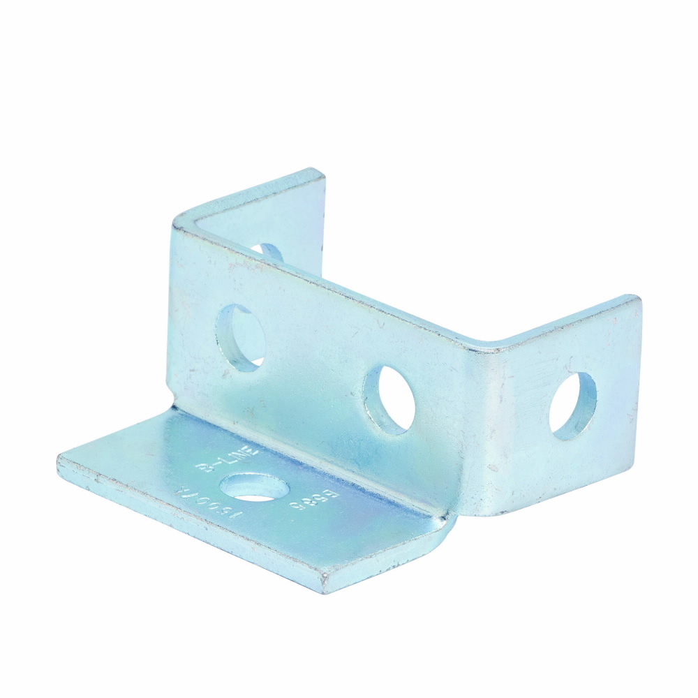 Eaton B-Line series post base, 1.62" H x 3.06" L x 1.62" W, Steel, Electro-plated