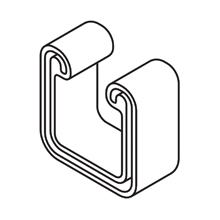 PLASTIC END CAP  1 5/8" X 1 5/8" BACK TO BACK CHNL (B