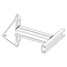 UTILITY POLE BRKT, 16" W, 6" DEPTH, HD GLVANIZ