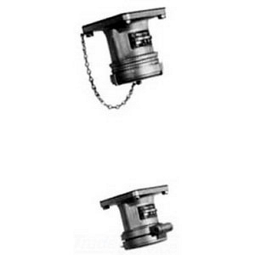 Powertite; Grounding Style 2 Reverse Service Receptacle; 100 Amp, 600 Volt AC/250 Volt DC, 4-Pole, 3-Wire, Pressure Wire Terminal
