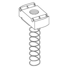 SPRING NUT, #10-24 THREAD, 1/4" NUT