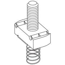 STUD NUT W/ SPRING, 1/4"-20 THREAD SIZE, 1/4" NUT, 1 1/2"