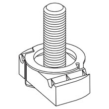 STUD TWIRL NUT, 1/2"-13 THREAD SIZE, 1/2" NUT, 1" STUD LENG