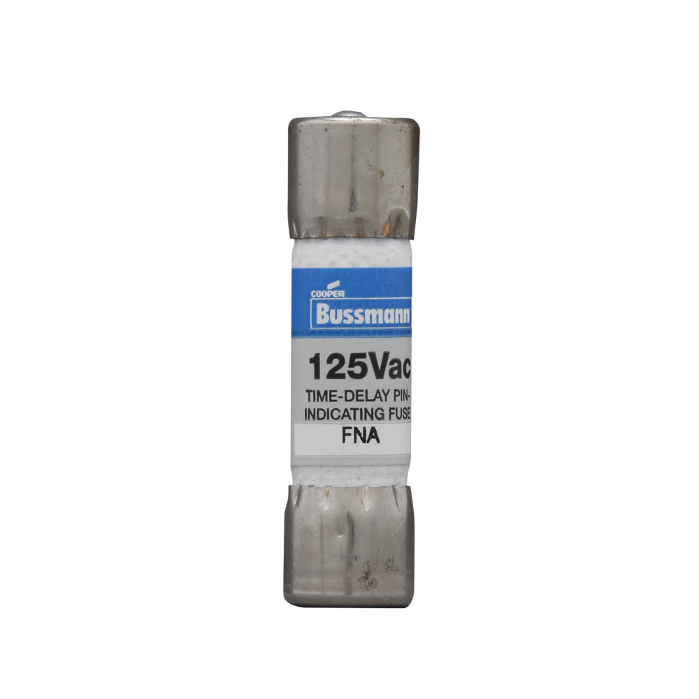 Eaton Bussmann series FNA fuse, Time-delay fuse, Inductive load circuits, electronic circuits, 10 A, Dual, Non-indicating, Ferrule end x ferrule end, 10 kAIC at 125 Vac, Silver-plated pin, Standard, 125 V