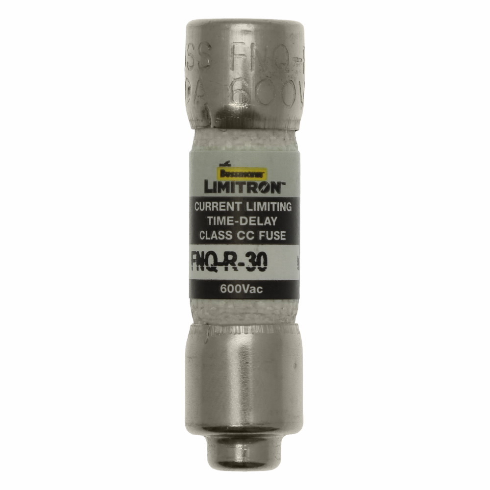 Eaton Bussmann series FNQ-R fuse, 0.6 A, Class CC, Non-indicating, Ferrule end x ferrule end, 12 sec at 200%, 200 kAIC, Melamine tube, Standard, 600 V
