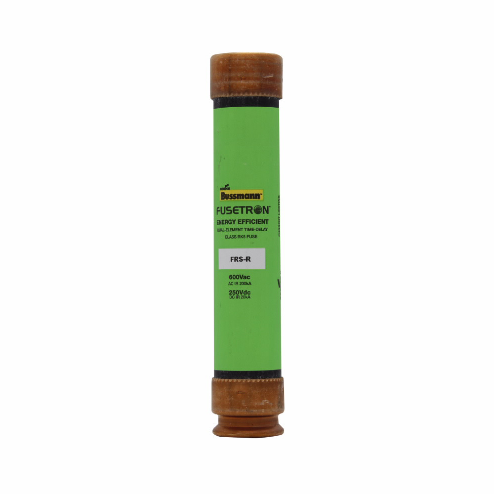 Eaton Bussmann series FRS-R fuse, 35 A, Dual, Class RK5, Non-indicating, Ferrule end x ferrule end, 10 sec at 500%, 200 kAIC at 600 V,20 kAIC at 250 Vdc, Standard, 600 V, 250 Vdc