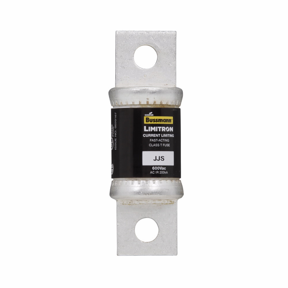 Eaton Bussmann series JJS fuse, Current-limiting very fast acting fuse, Small footprint, VFD line protection, 150 A, Class T, Non-indicating, Bolted blade end x bolted blade end, 200 kAIC at 600 V, Standard, 1, 600 V