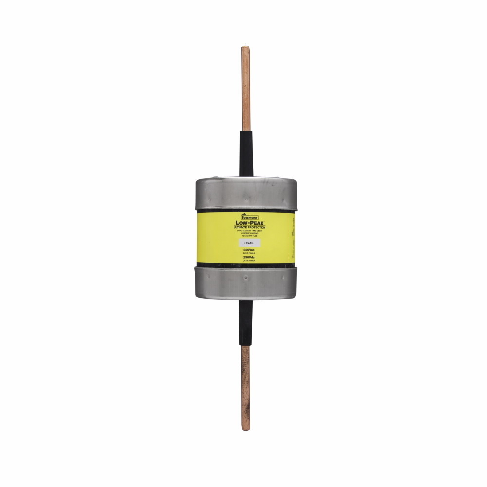 Eaton Bussmann series LPN-RK fuse, Low-peak fuse, 450 A, Dual, Class RK1, Non-indicating, Blade end x blade end, Time delay,Current-limiting, 300 kAIC at 250 V,100 kAIC at 250 Vdc, Standard, 1, 250 V, 250 Vdc
