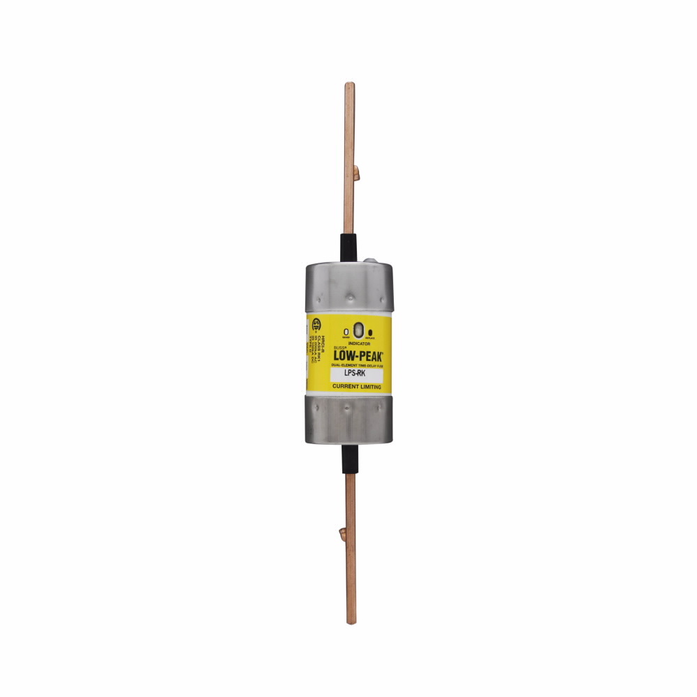 Eaton Bussmann series LPS-RK fuse, Low-peak fuse, 175 A, Dual, Class RK1, With Indicator, Blade end x blade end, Time delay,Current-limiting, 100 kAIC at 300 Vdc,300 kAIC at 600 V, Standard, 1, 600 V, 300 Vdc