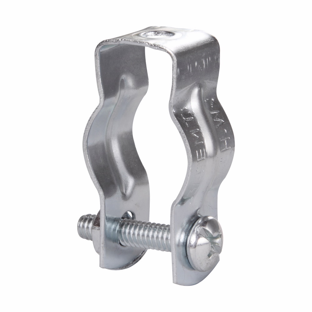Eaton Crouse-Hinds series rigid/IMC cable and conduit hanger, EMT and rigid/IMC, 1" EMT conduit size, Steel, 1" rigid conduit size, With bolt