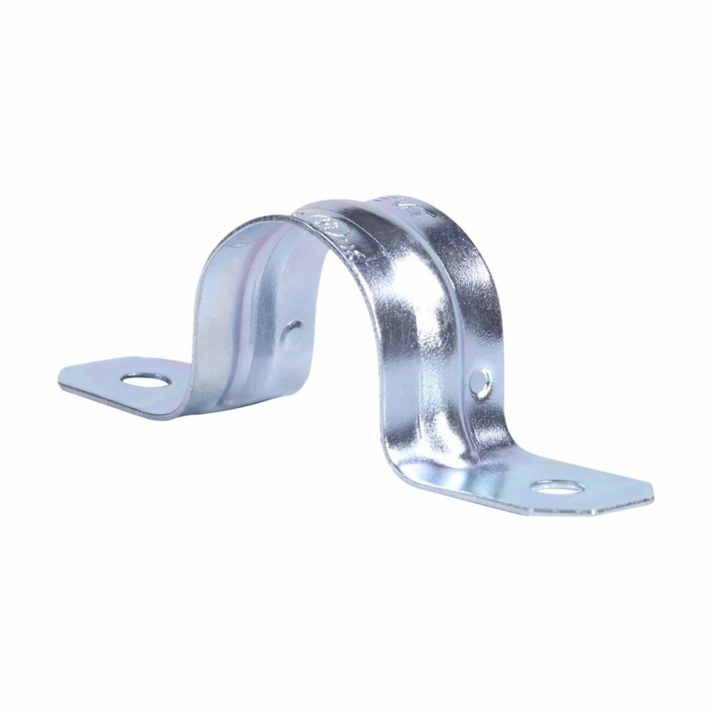Eaton Crouse-Hinds series rigid/IMC strap, Galvanized steel, 3/4", Two hole