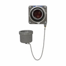 Eaton Crouse-Hinds series Arktite APQ motor plug, 60A, 0.50-1.45", Four-wire, four-pole, 50-400 Hz, Style 1, Copper-free aluminum, 600 Vac/250 Vdc