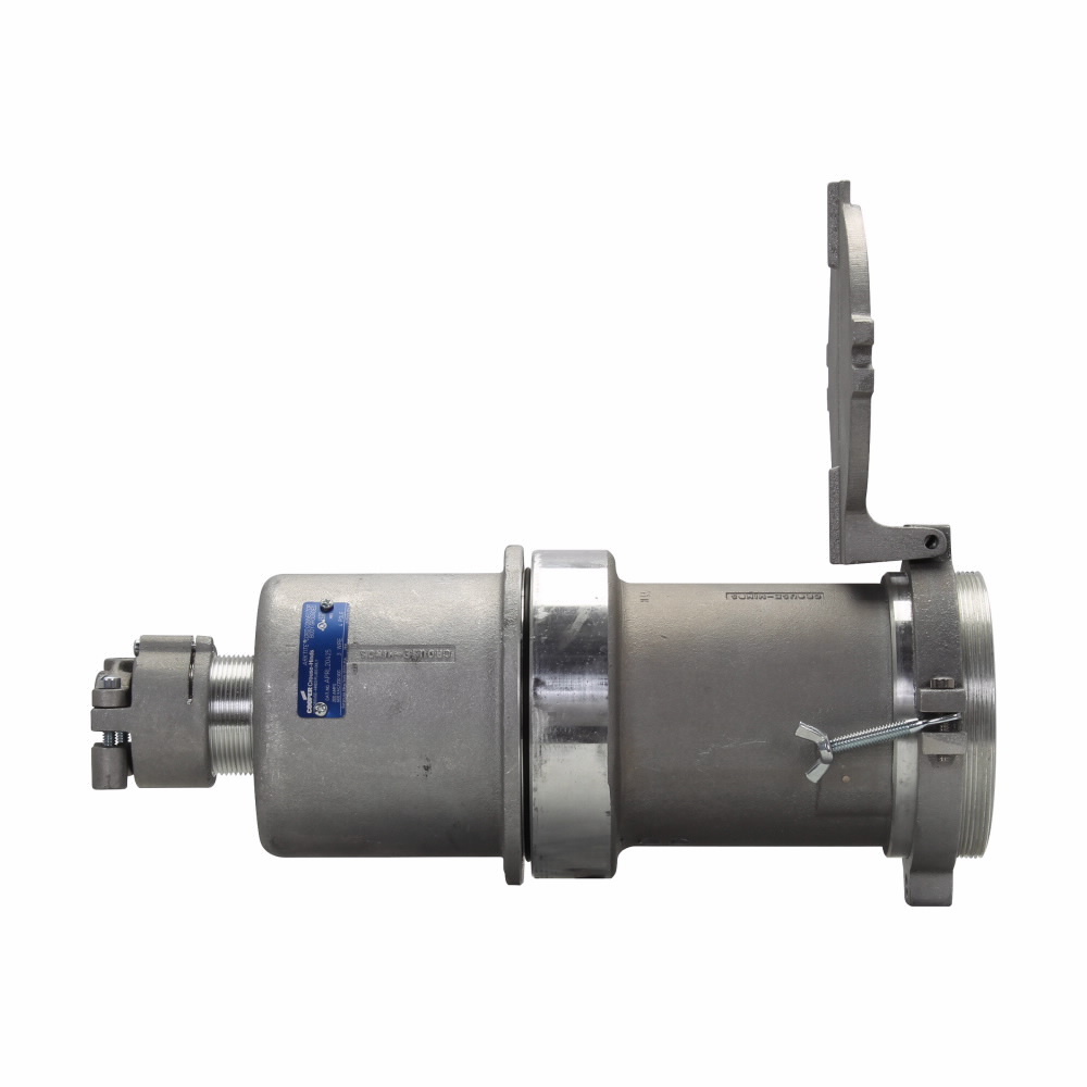 Eaton Crouse-Hinds series Arktite APR connector, 200A, 1.375-1.875", Four-wire, four-pole, 50-400 Hz, Style 1, Copper-free aluminum, Crimp/solder, 600 Vac/250 Vdc, 0.56"