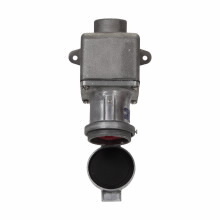 Eaton Crouse-Hinds series Arktite ARE receptacle assembly, 30A, Four-wire, four-pole, 50-400 Hz, Style 1, Copper-free aluminum, Spring door, 1", 600 Vac/250 Vdc
